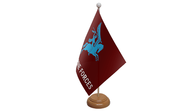 Pegasus Airborne Small Flag with Wooden Stand
